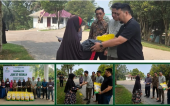 Lewat Program CSR, Direksi PT Putera Keritang Sawit Salurkan Sembako kepada Masyarakat di Jumat Berkah