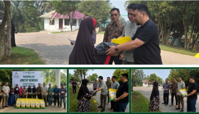 Lewat Program CSR, Direksi PT Putera Keritang Sawit Salurkan Sembako kepada Masyarakat di Jumat Berkah