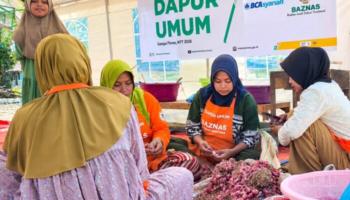 BAZNAS RI dan BCA Syariah Dirikan Dapur Umum untuk Penyintas Gempa di NTT