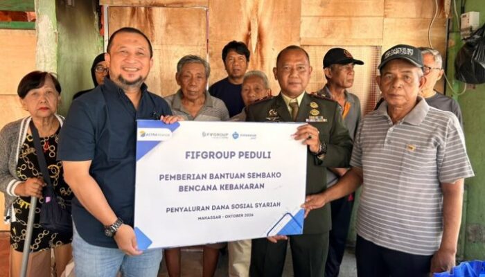 FIFGROUP Makassar Salurkan Sembako untuk Korban Kebakaran Asrama Mattoangin