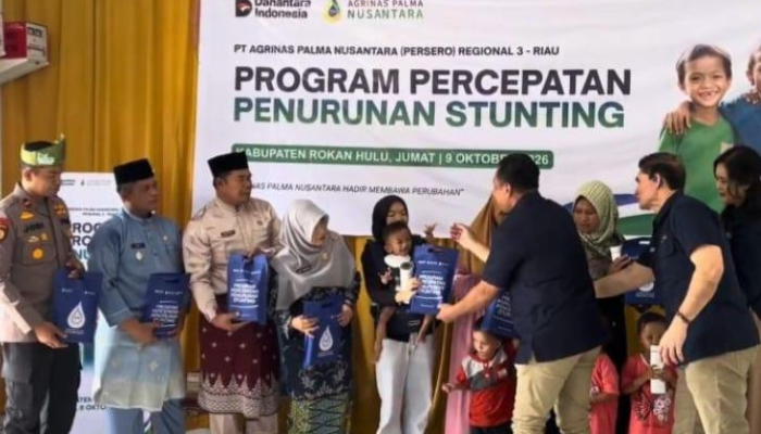 535 Balita Rohul Stunting, Agrinas Palma Nusantara Gandeng Pemkab Salurkan Nutrisi