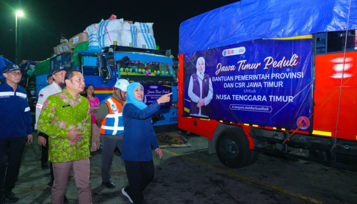 Pemprov Jatim Kembali Kirim 64,4 ton Bantuan untuk Korban Gempa NTT