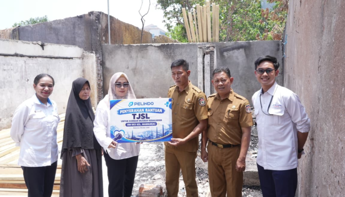Percepat Rekonstruksi Rumah Korban Kebakaran Mannuruki, Pelindo Regional 4 Pasok Bahan Bangunan