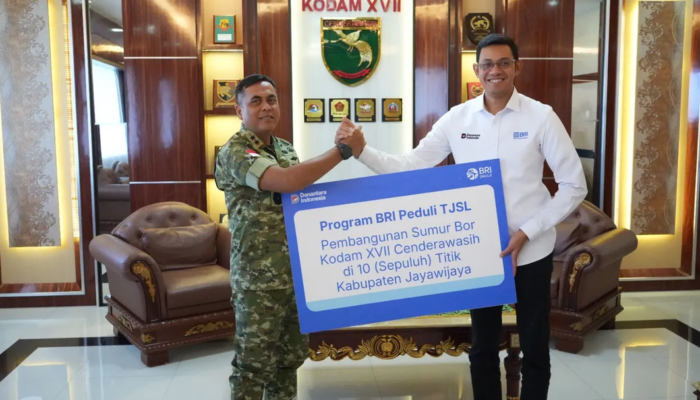 BRI Jayapura Serahkan TJSL 10 Titik Sumur Bor KodamXVII/Cendrawasih Untuk Kebutuhan Air Bersih di Wamena