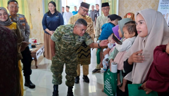 Dukung Percepatan Penurunan Stunting, Kodim 0321/Rohil Hadiri Penyerahan Bantuan TJSL PT Agrinas Palma Nusantara